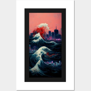 Great Wave Destroys Tokyo Posters and Art